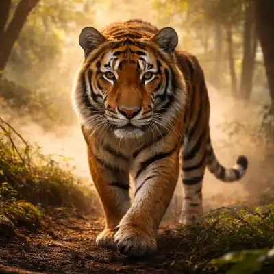 A powerful tiger