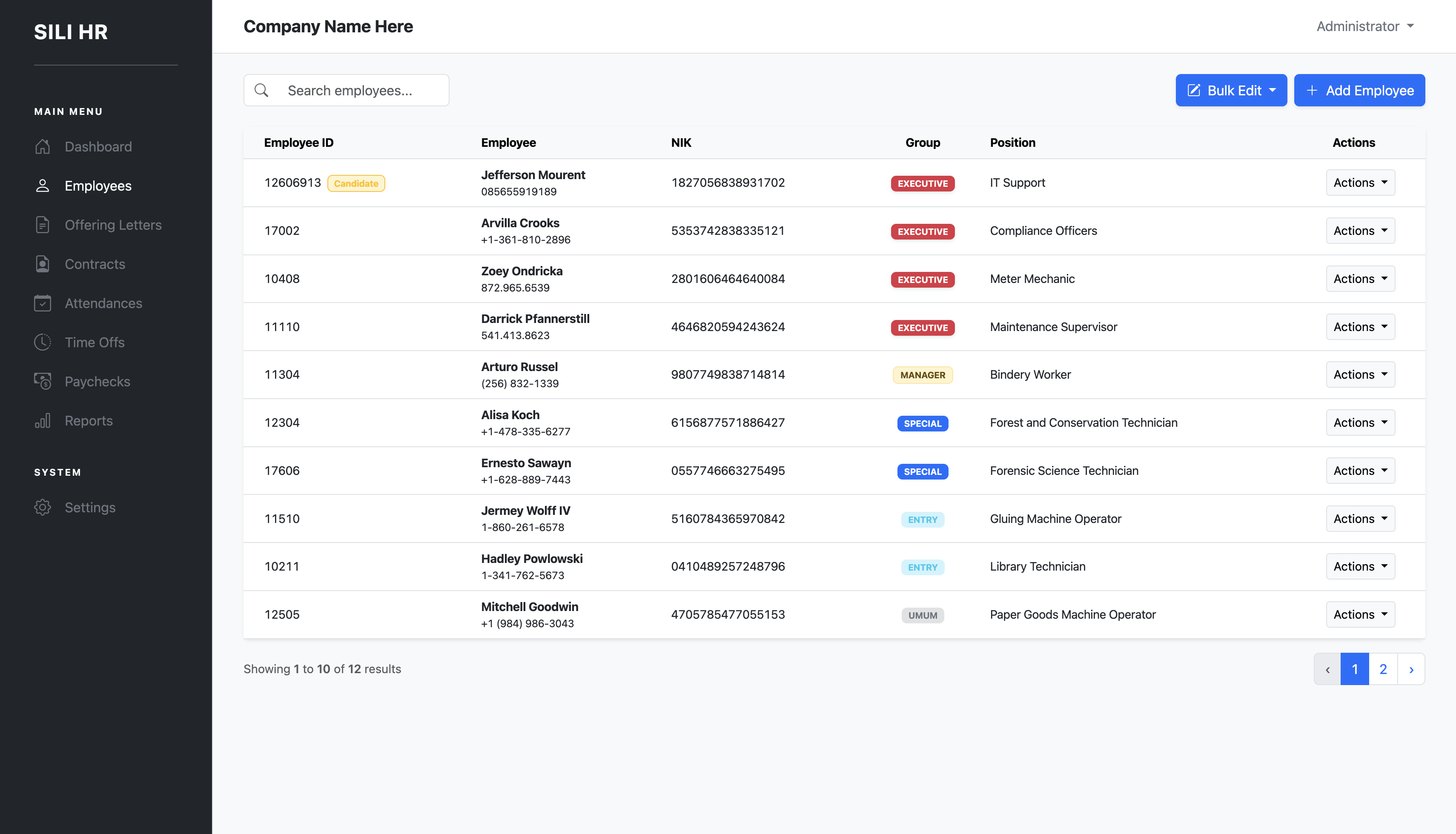 HR Information System