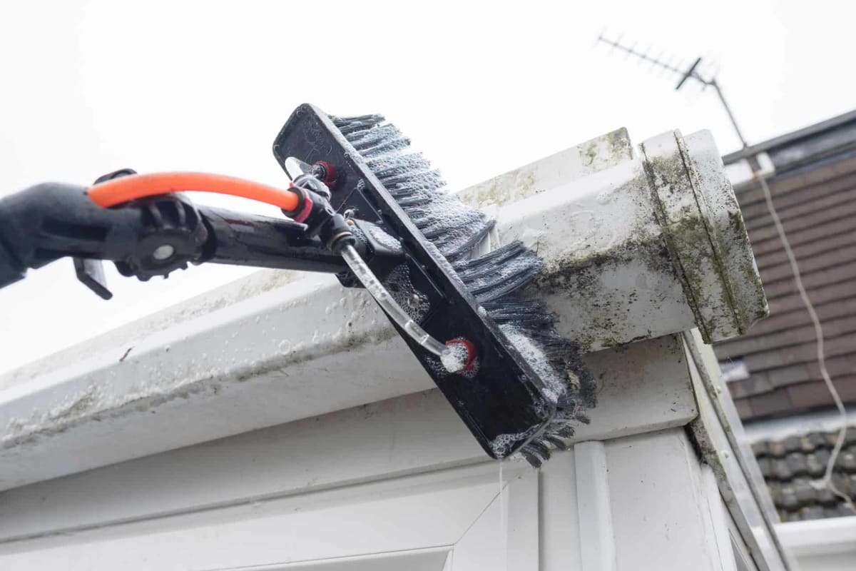 Fascia and soffit cleaning on a Bristol property — TOUGH
