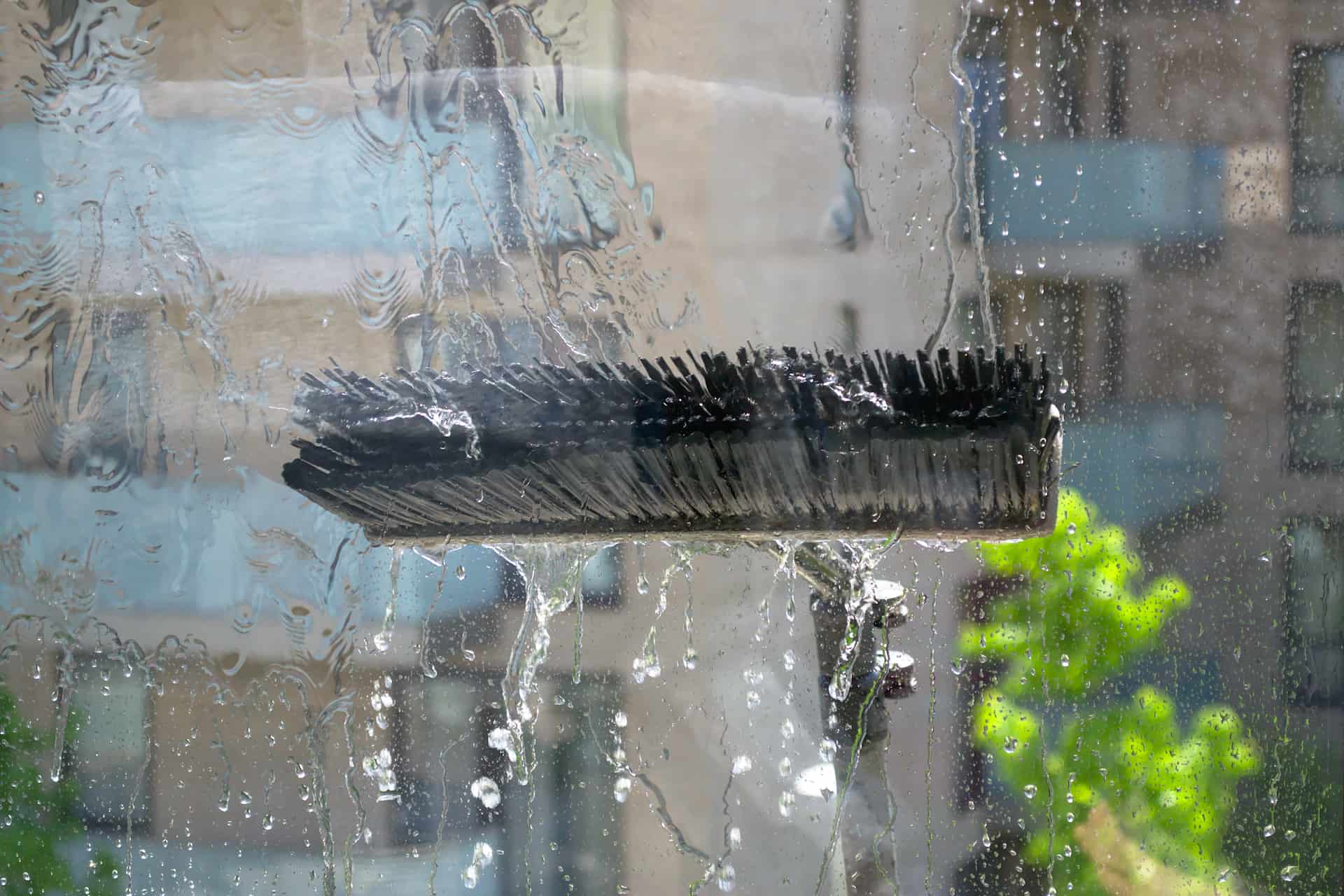 Pure-water window cleaning on a Bristol home — TOUGH