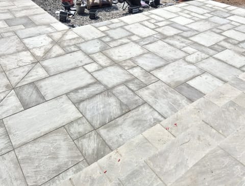 Indian sandstone patio, Dundee - Masowa & Son