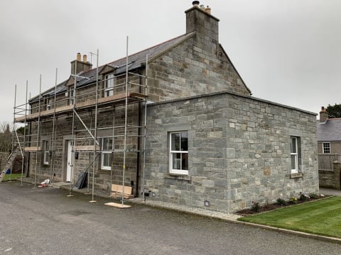 Property extension stonework - Masowa & Son, Angus