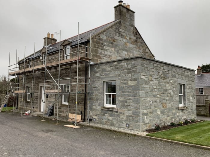 Property extension stonework - Masowa & Son, Angus
