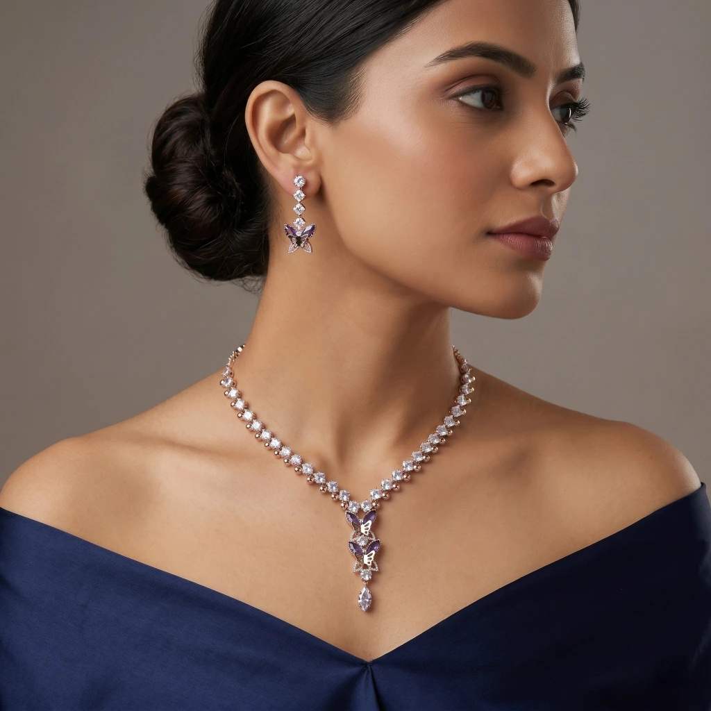 Amara Butterfly Necklace Set