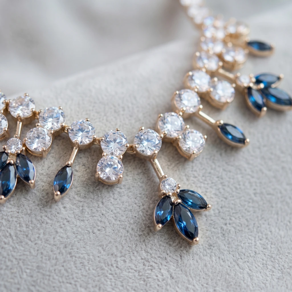 Sapphire Seraphina Set Necklace & Earring Set image 5