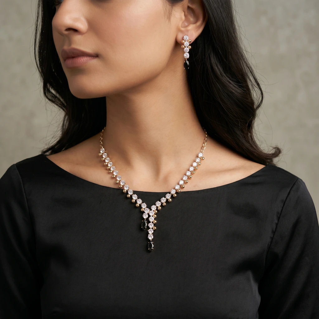 Manorama Noir Suite Necklace Set image 3