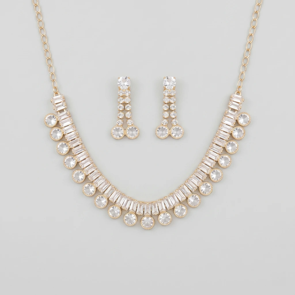 Aiswarya Diamond Suite Necklace Set image 2
