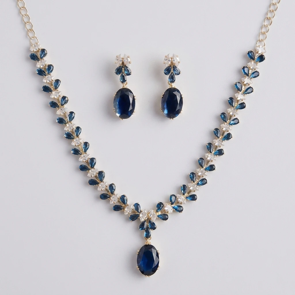 Amrutha Azure Royale Necklace Set image 3