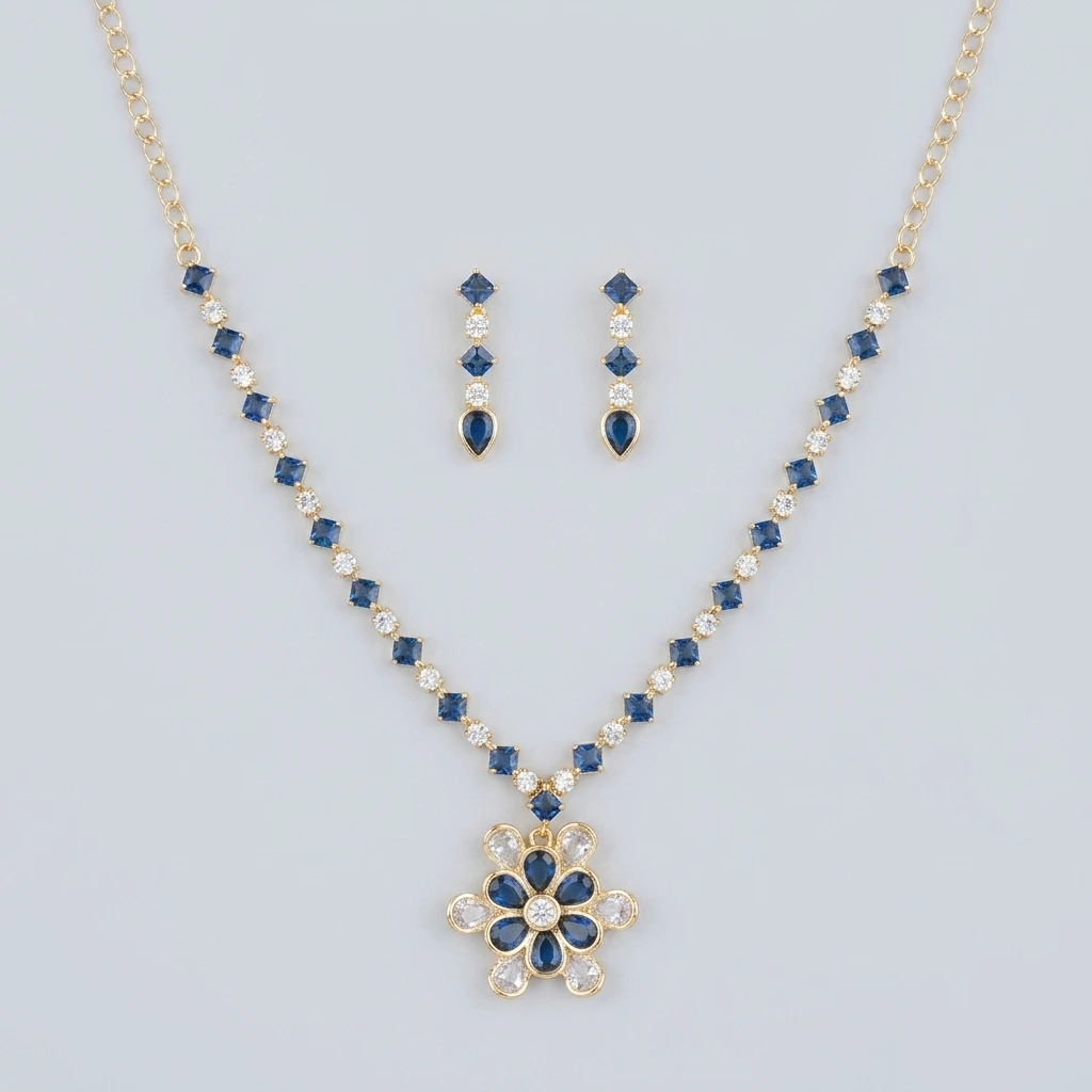 Gauri Midnight Royale Necklace Set image 2