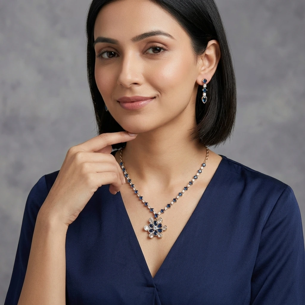Gauri Midnight Royale Necklace Set
