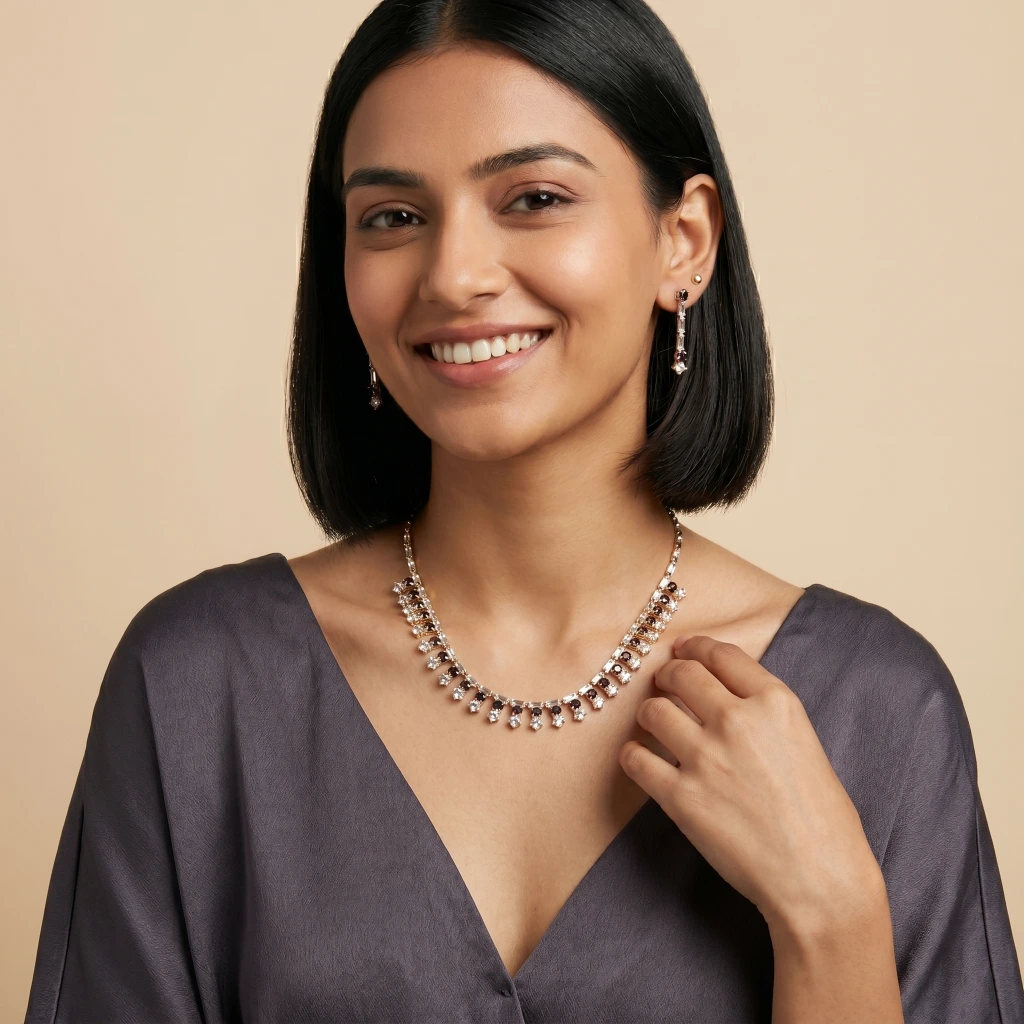 Tara Amethyst Suite Necklace & Earring Set  image 3