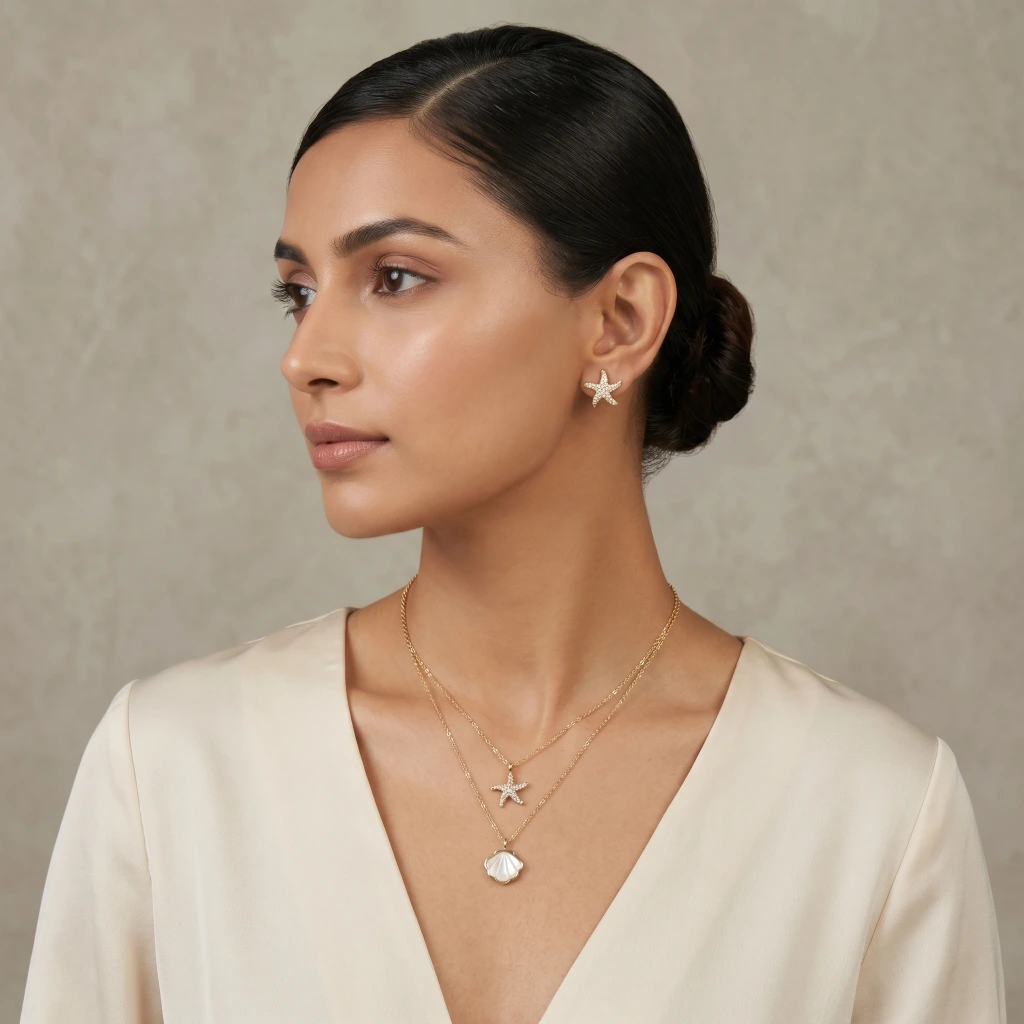 Oceania Celeste Layered Necklace image 3