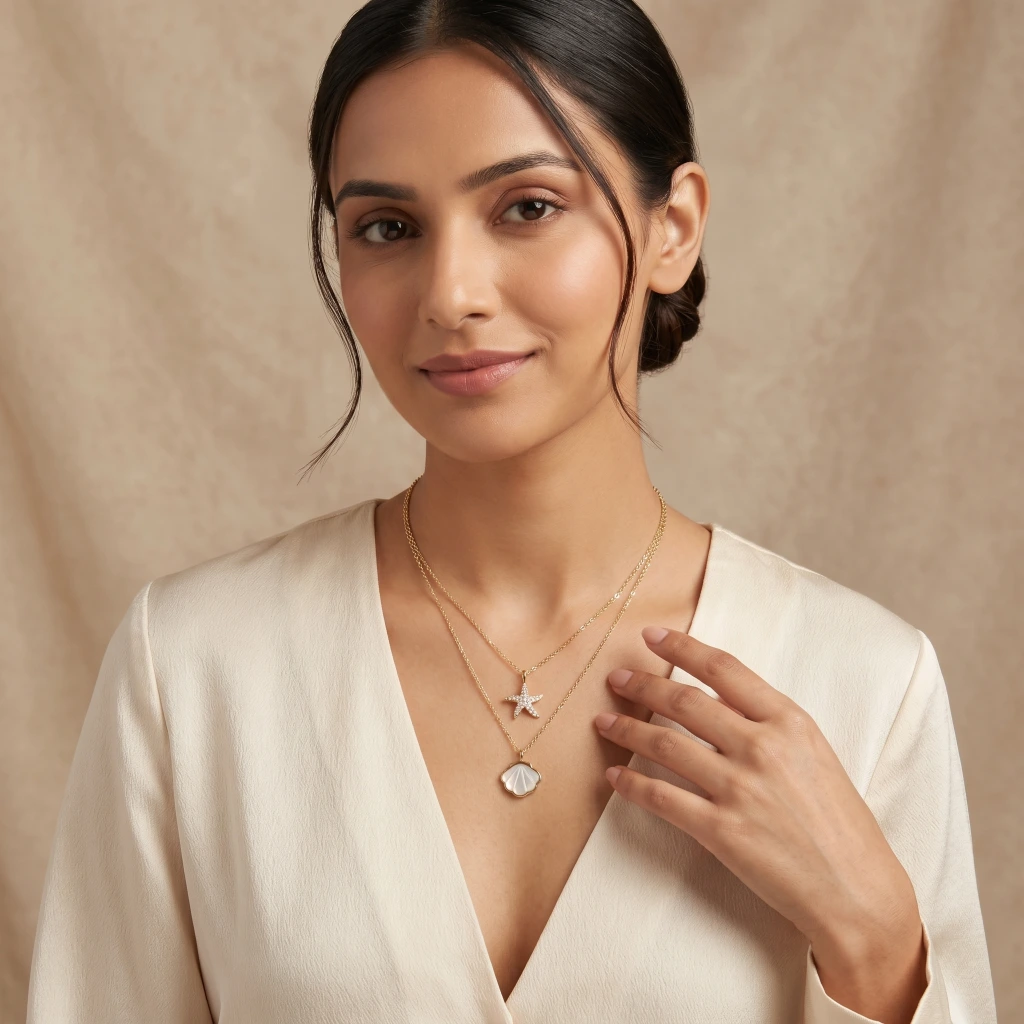 Oceania Celeste Layered Necklace image 2