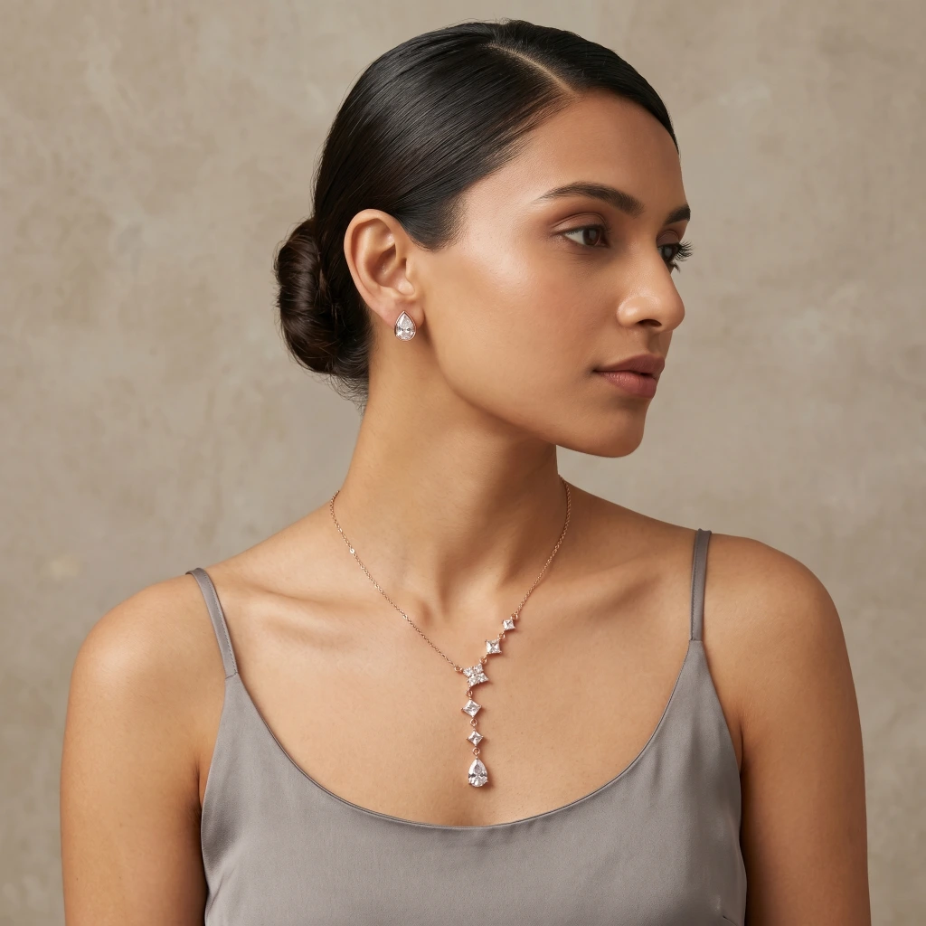 Navya Rose Lariat Necklace image 3