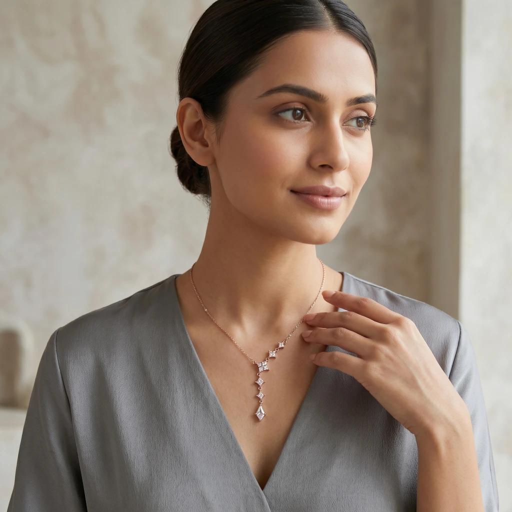 Navya Rose Lariat Necklace image 4
