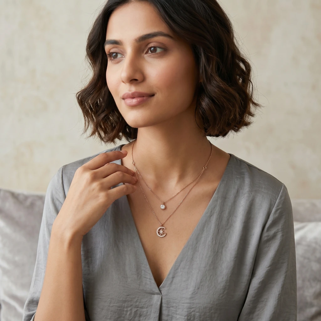 Chandni Lunar Layered Necklace image 4