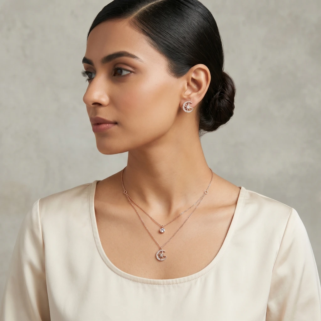 Chandni Lunar Layered Necklace image 3