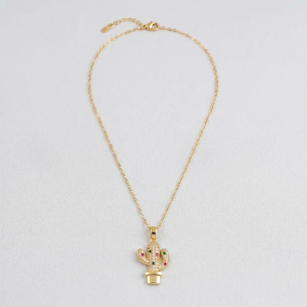 The Lyra Cactus Charm Necklace  image 2