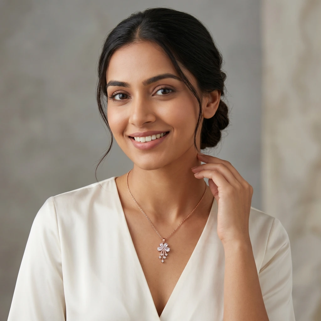 The Jia Floral Pendant Necklace image 4
