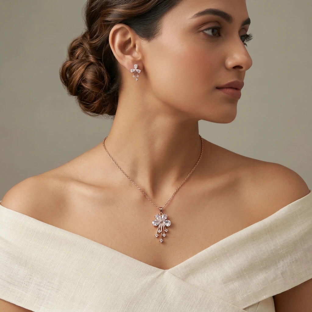 The Jia Floral Pendant Necklace image 1
