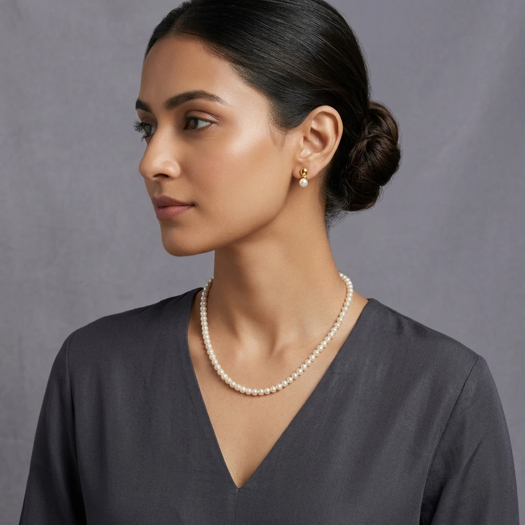 The Anaya Pearl Strand Necklace image 3