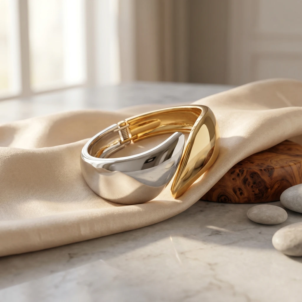 Dual Tone Minimalist Openable Kada image 2