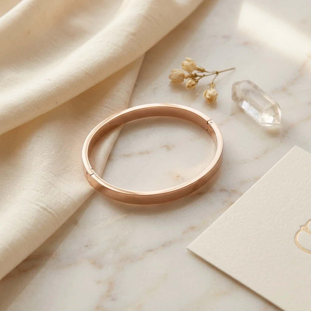 Rose Gold Minimalist Openable Kada image 3