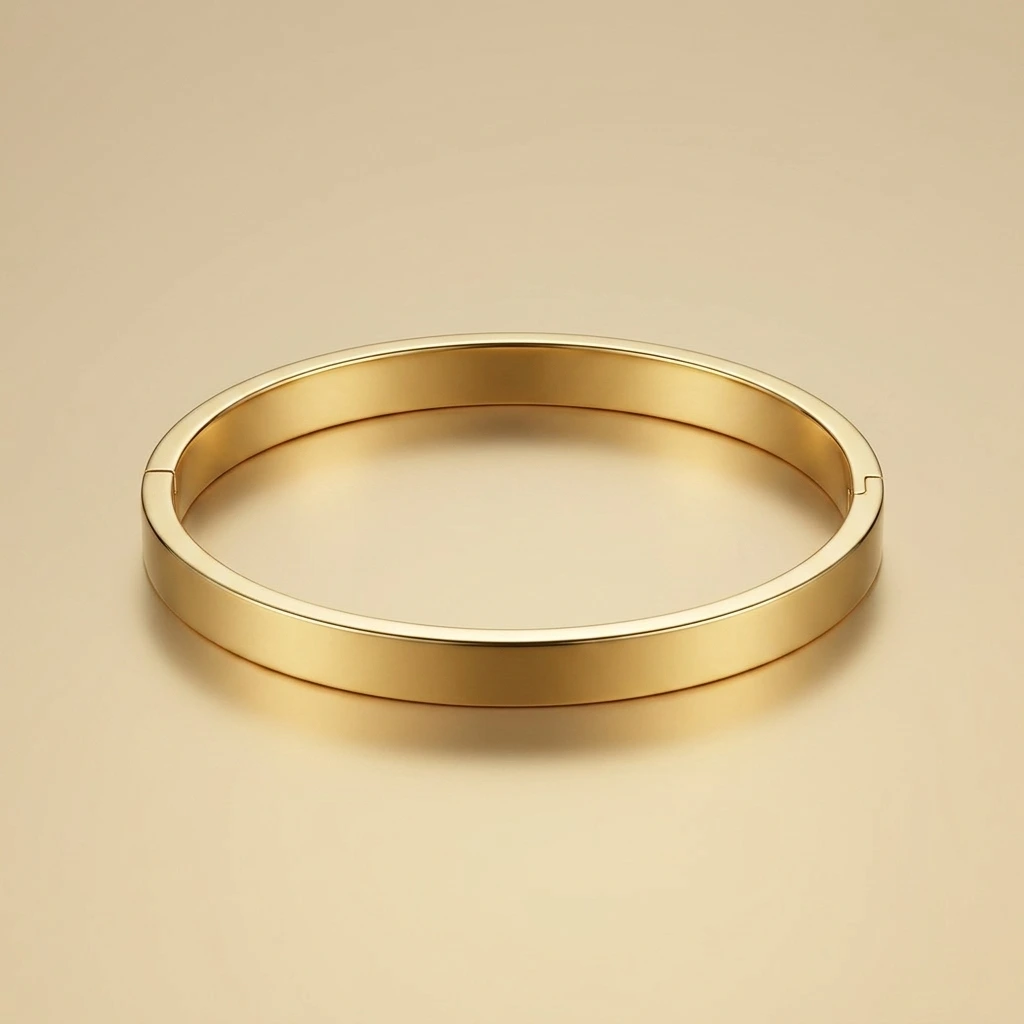 Sleek Gold Designer Openable Bangle image 1