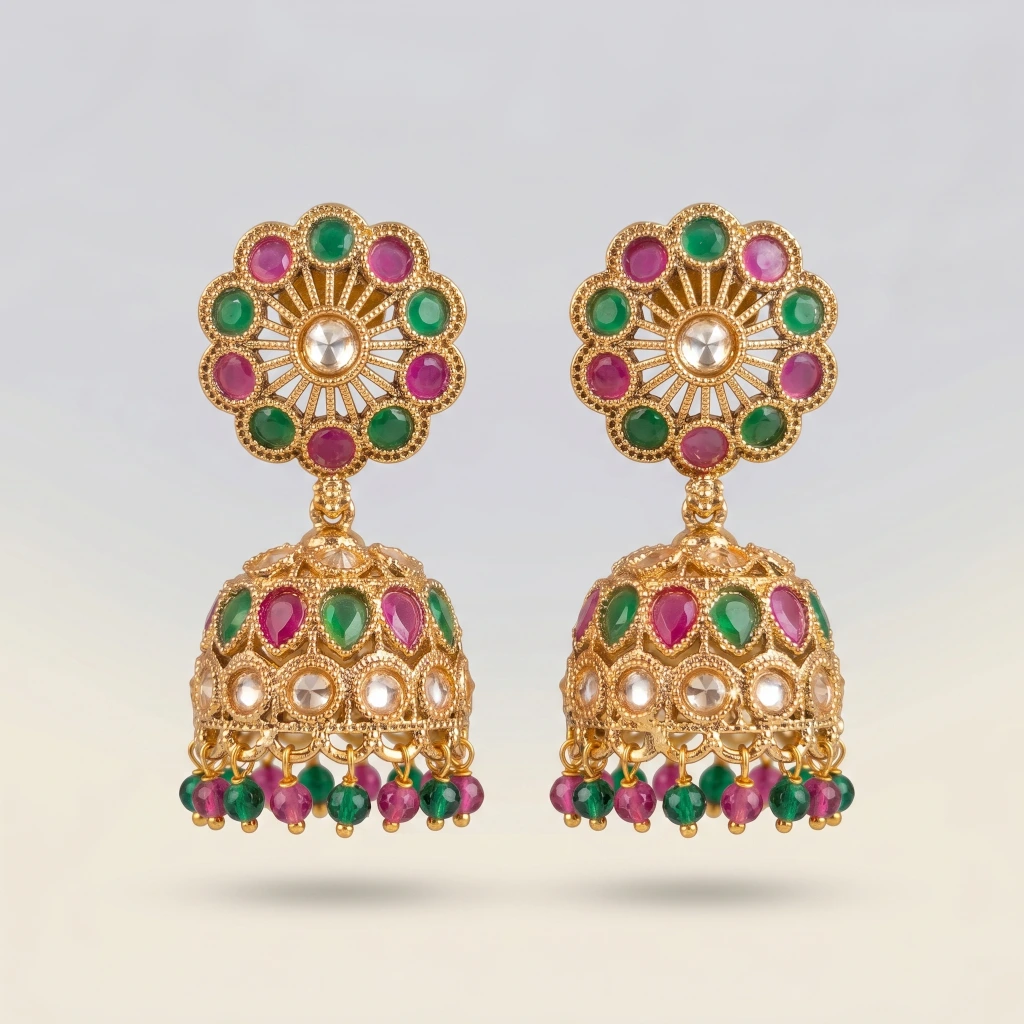 Veda Heritage Jhumkas image 3