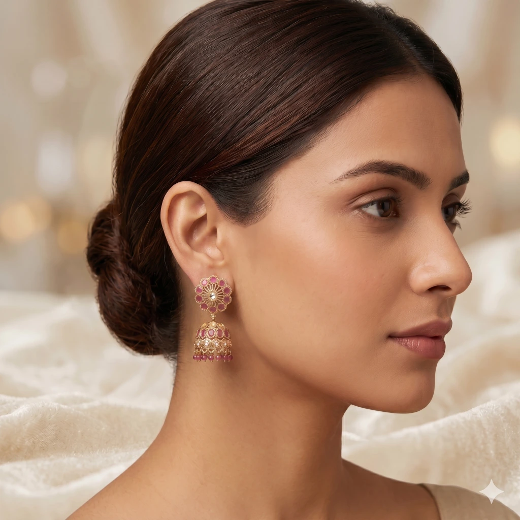 Royale Ruby Heritage Jhumkas image 2