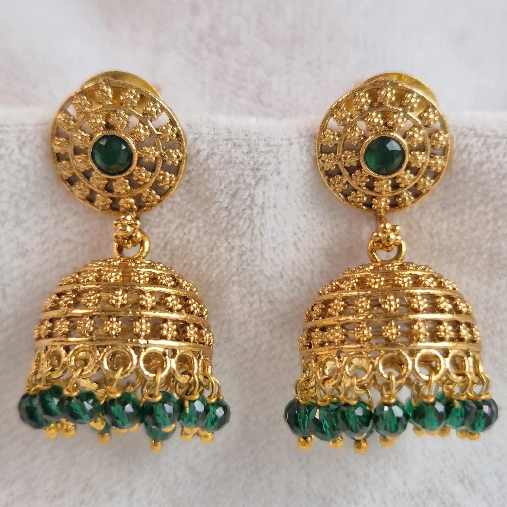 Noor Emerald Heritage Jhumkas