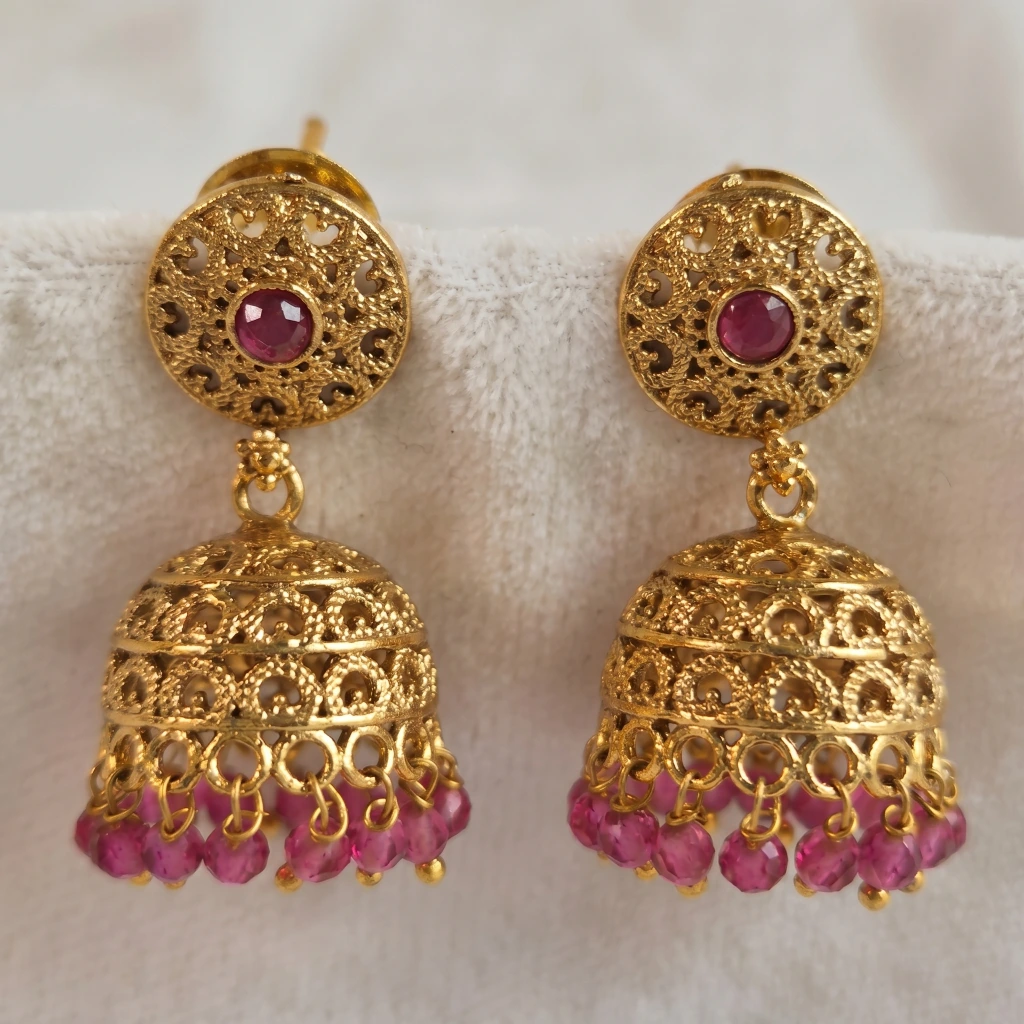 Nandini Ruby Jhumkas image 3