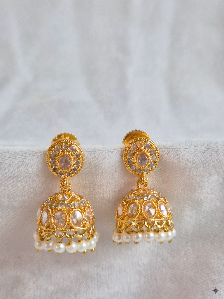 Noor Pristine Jhumkas image 3