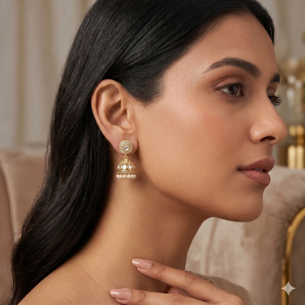Noor Pristine Jhumkas image 2