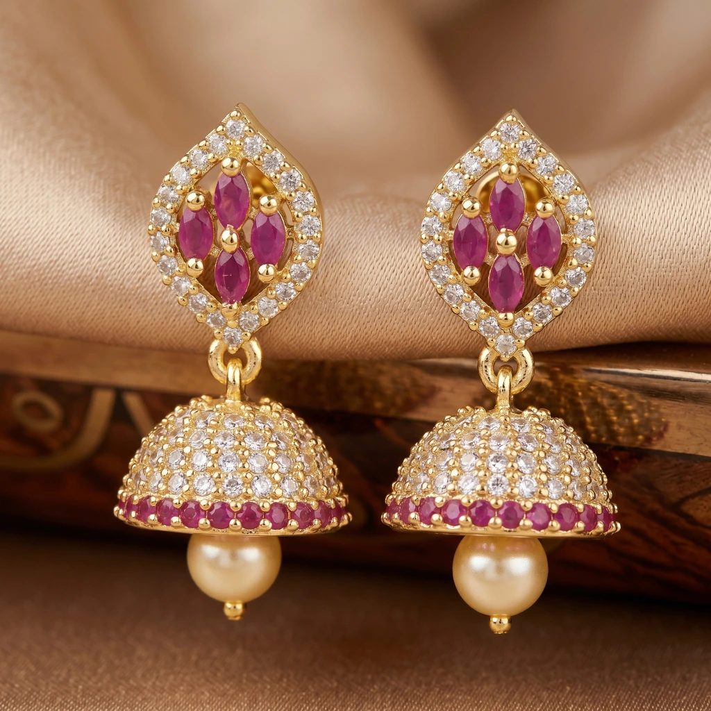 Nitya Ruby Jhumkas