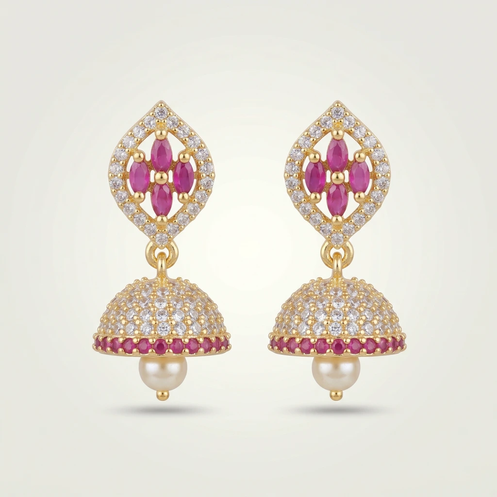 Nitya Ruby Jhumkas image 3