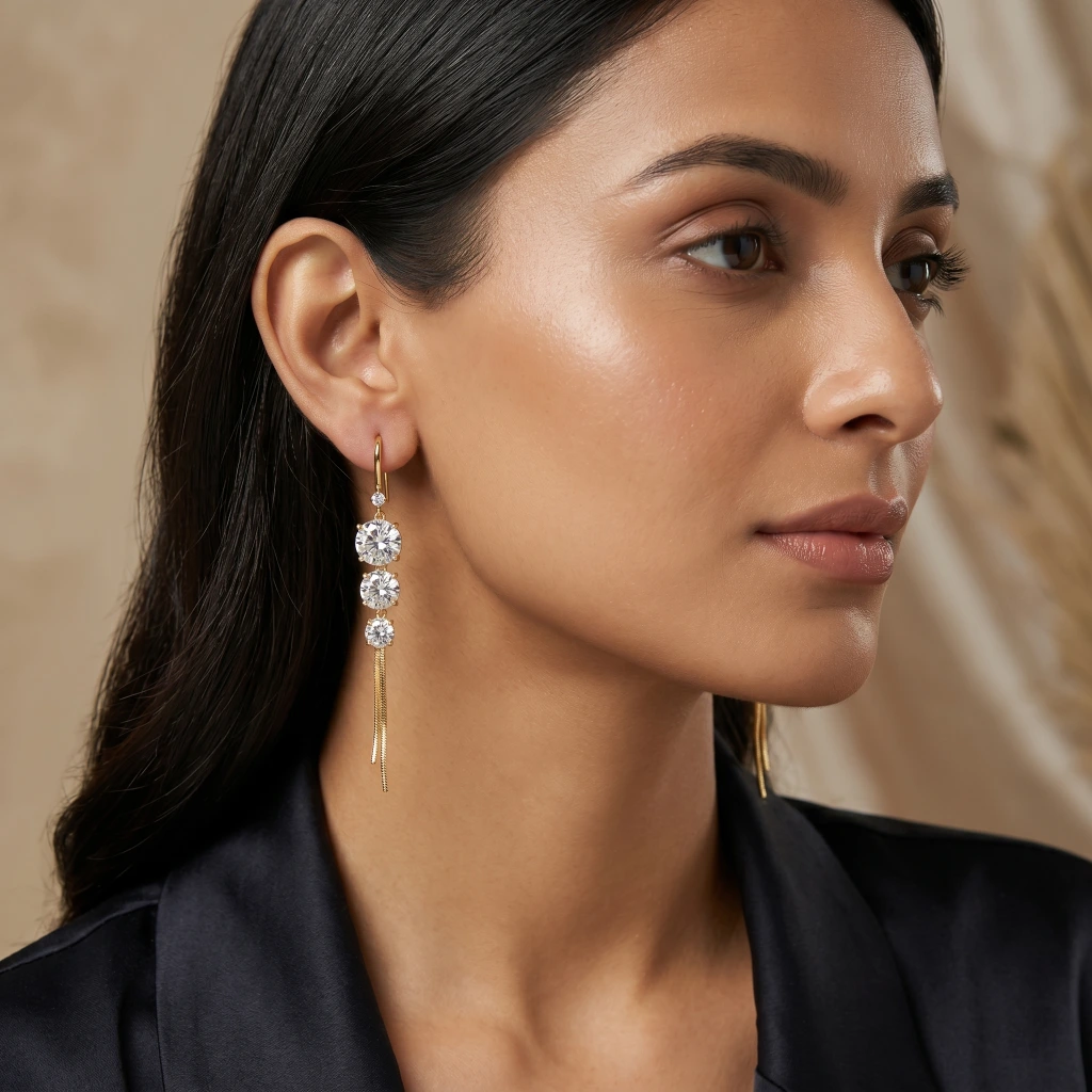 Diya Radiant Tassel Drops image 2