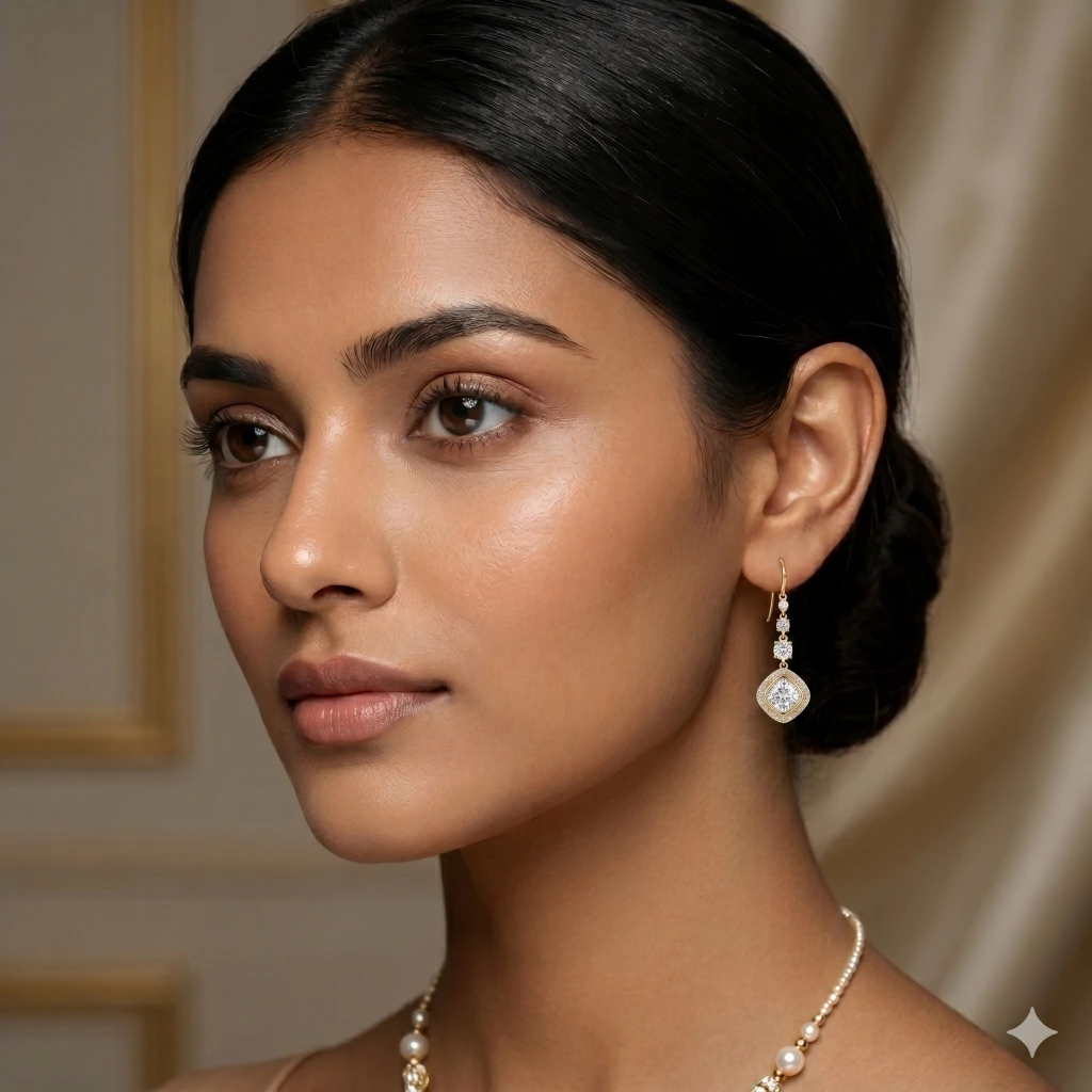 Aashna Gold Drop Earrings image 2