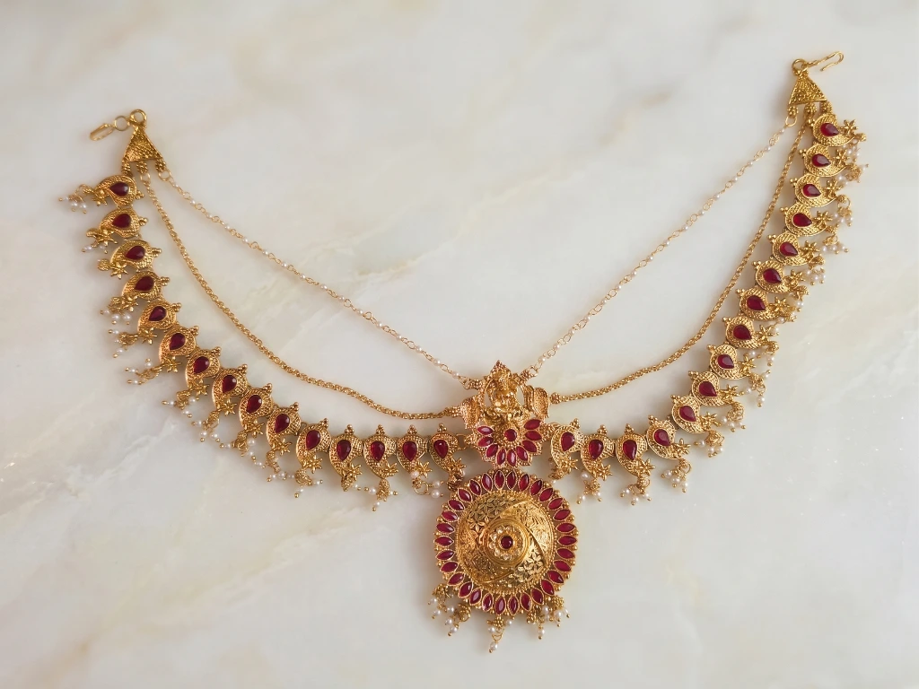 QDORA Gold Pink Kemp Temple Chain Juda Pin image 4