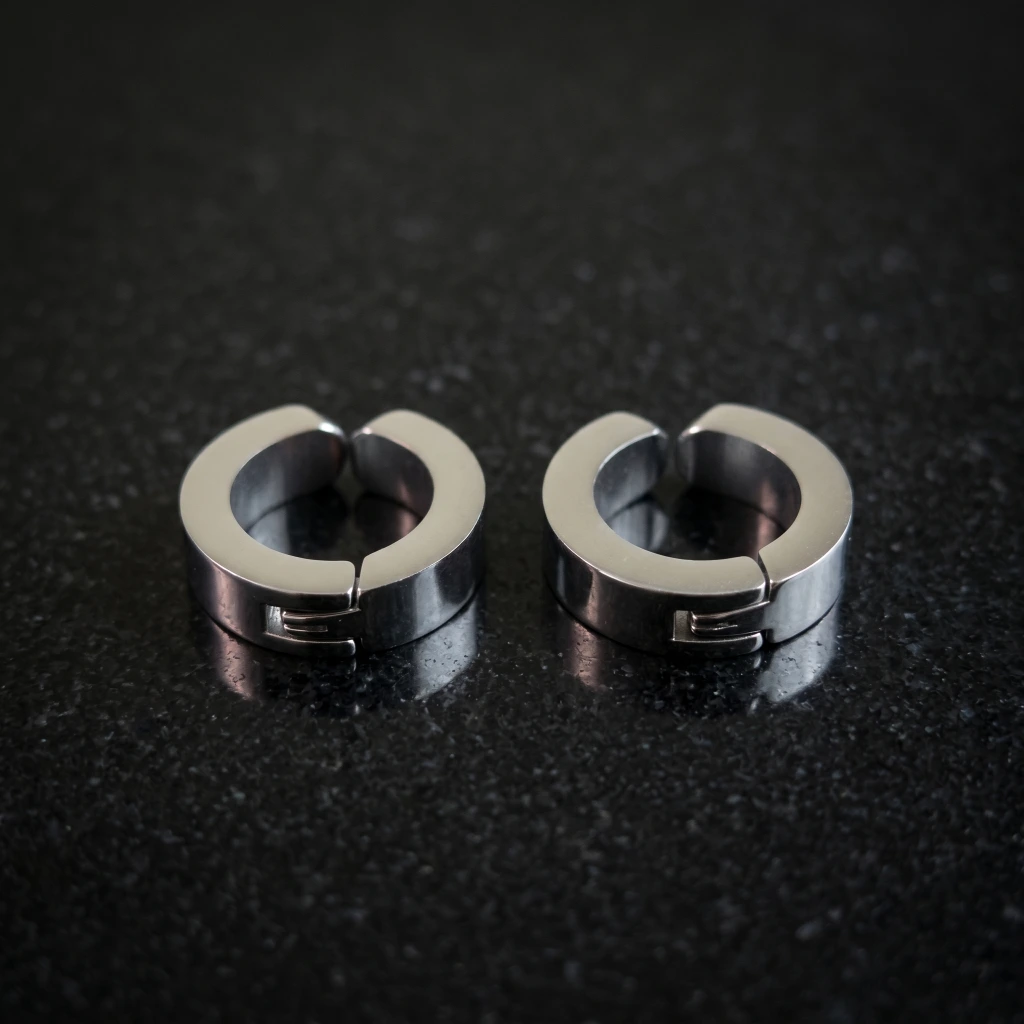 QDORA Silver Stainless Steel Non Pierced Earrings image 2