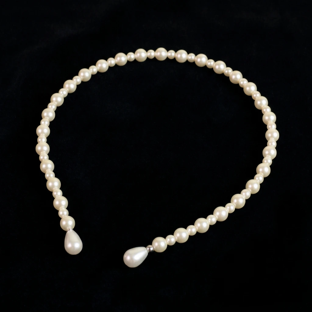 QDORA Cream Pearl Embellished Headband