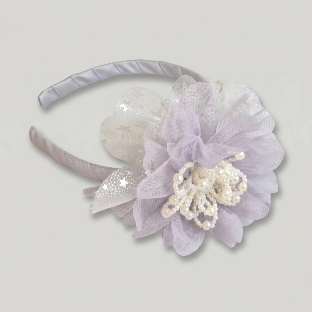 QDORA Lavender Flower Pearl Headband image 2