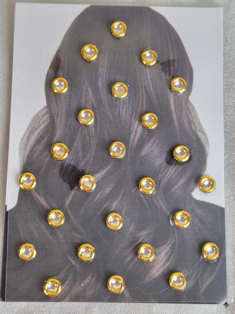QDORA Gold Kundan Traditional Hair Chain image 2
