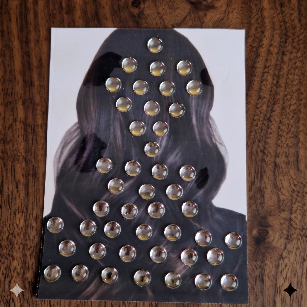 QDORA Clear Crystal Stone Hair Studs image 2