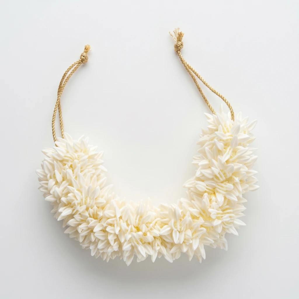 QDORA White Artificial Jasmine Hair Gajra Small image 1
