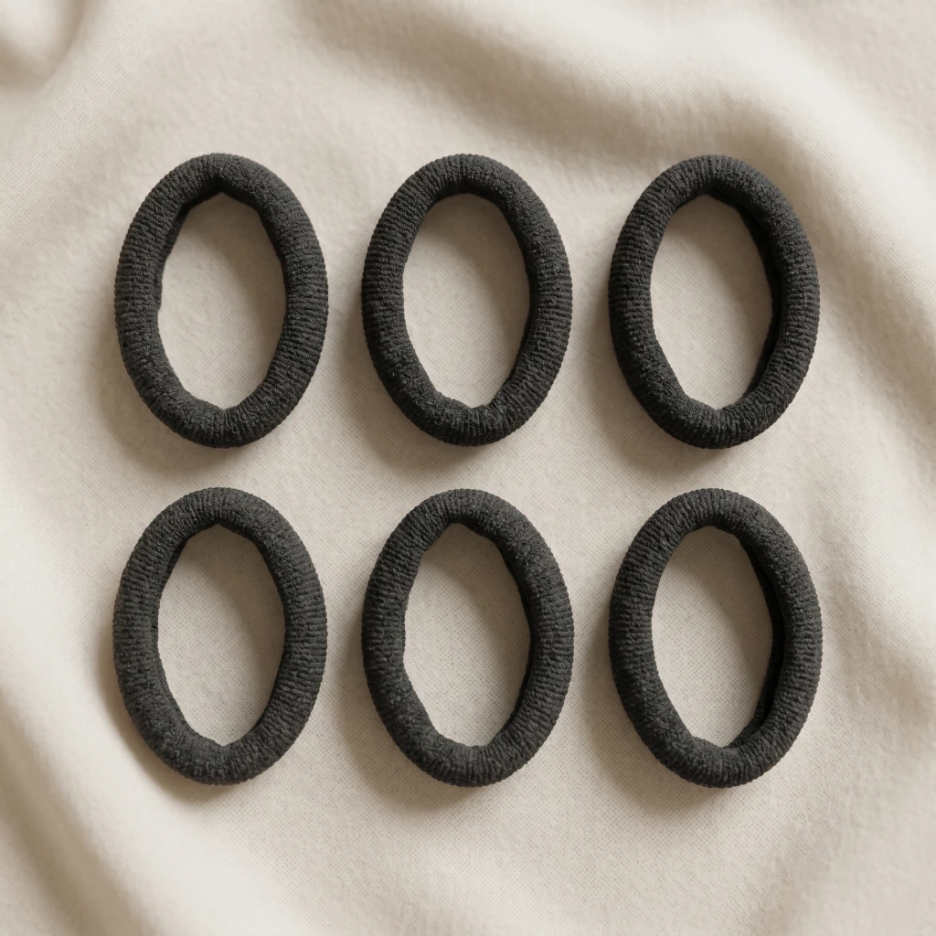 QDORA Black Nylon Elastic Hair Ties Set image 3