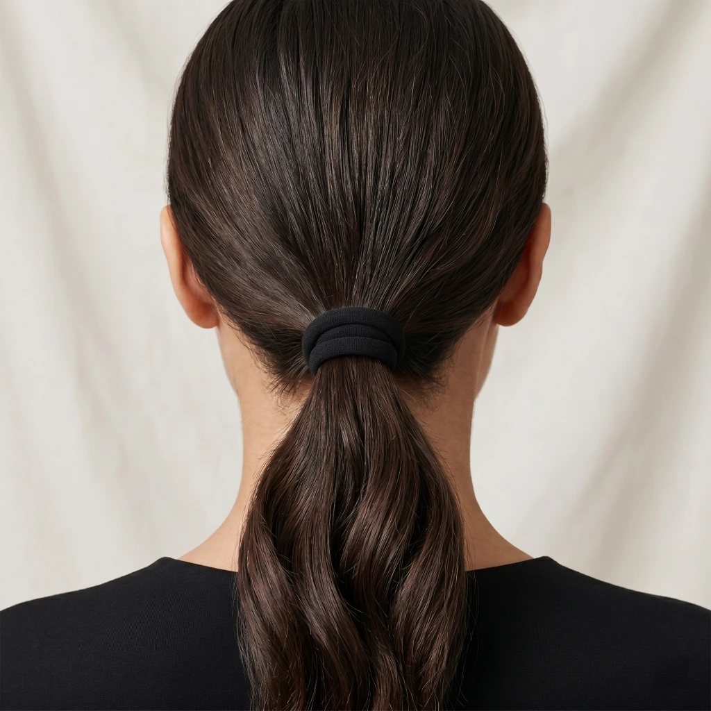 QDORA Black Cotton Elastic Hair Bands Set image 3