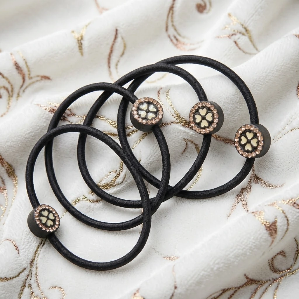 QDORA Champagne Satin Silk Scrunchie