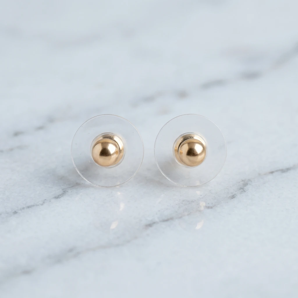 QDORA Gold Golden Pearl Ear Studs image 3