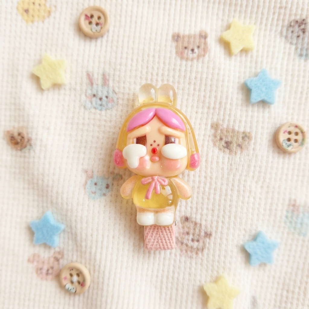 QDORA Kids Yellow Cartoon Character Snap Hair Clip image 2